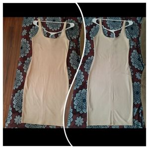Beige Bodycon Dress